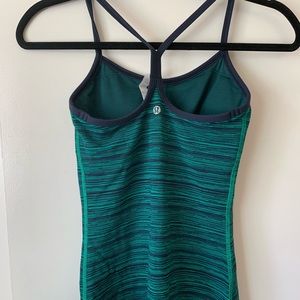 Teal and navy blue lulu lemon tank top